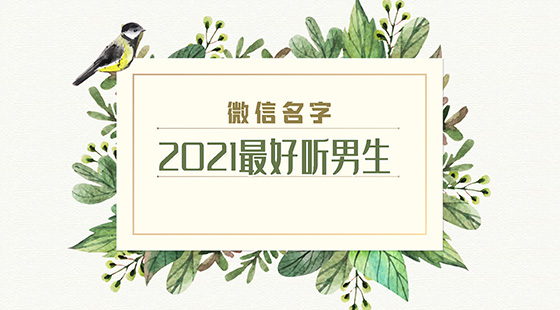 微信名字2021最好听男生